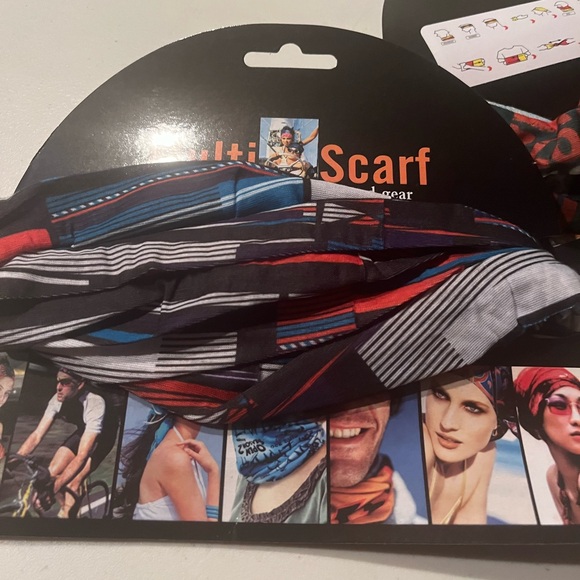 2 Multifunctional Headwear Scarf - Red and Black lot - Picture 2 of 3